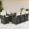 Image de VIDAXL - Ensemble à manger de jardin 9 pcs - Noir