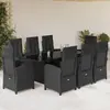 Image de vidaXL Coussins Noir Rotin