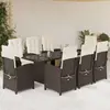 Image de vidaXL Ensemble à dîner 9 pcs - Marron