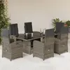 Image de vidaXL Ensemble jardin 7 pcs - Gris