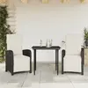 Image de vidaXL Ensemble de bistro 3 pcs - Noir