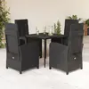 Image de Vidaxl Ensemble à manger de jardin 5 pcs - Noir