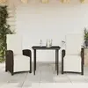 Image de VIDAXL Ensemble de bistro 3 pcs - Marron - Résine tressée