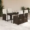Image de vidaXL Ensemble à Manger de Jardin - 5 pcs Marron