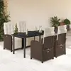 Image de VIDAXL Ensemble à manger de jardin - 5 pcs - Marron