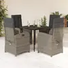 Image de vidaXL Ensemble à manger de jardin 5 pcs gris