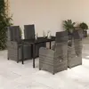 Image de VIDAXL Ensemble à manger de jardin 5 pcs - Gris