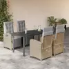 Image de vidaXL Ensemble à manger de jardin 5 pcs - Beige