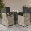 Image de vidaXL Ensemble à manger de jardin 5 pcs - Gris clair