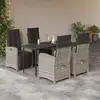 Image de Ensemble à Manger de Jardin vidaXL - Gris Clair Résine Tressée