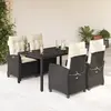 Image de VIDAXL Ensemble à manger de jardin 5 pièces - Noir