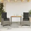 Image de VIDAXL Ensemble à manger 3 pcs - Gris