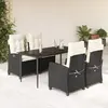 Image de vidaXL Ensemble 5 pcs coussins - Noir