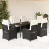 Image de VIDAXL Ensemble à manger jardin noir résine