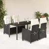Image de VIDAXL Ensemble à manger de jardin 5 pcs - Noir