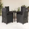 Image de VIDAXL Ensemble à manger de jardin 5 pcs - Noir
