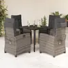 Image de Ensemble à manger vidaXL 5 pcs - Rotin gris