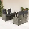 Image de vidaXL Ensemble à manger jardin 5 pcs - Gris