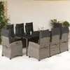 Image de vidaXL Ensemble à manger 9 pcs - Gris