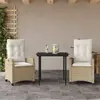 Image de VidaXL Ensemble à manger 3 pcs - Beige