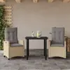 Image de vidaXL Ensemble à manger jardin 3pcs mélange beige