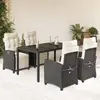 Image de vidaXL Ensemble à Manger de Jardin 5 pcs - Noir