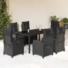 Image de VIDAXL Ensemble à manger de jardin - 7 pcs - Noir
