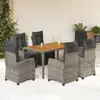 Image de VIDAXL Ensemble à manger de jardin 7 pcs - Gris Rotin