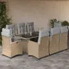 Image de VidaXL Ensemble de jardin 9 pcs - Mélange Beige