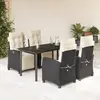 Image de VIDAXL Ensemble à manger de jardin 5 pcs - Noir