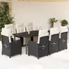 Image de VIDAXL Ensemble à manger de jardin 9pcs Noir