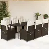 Image de vidaXL Ensemble à manger de jardin 9 pcs - Marron