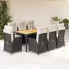 Image de vidaXL Ensemble à manger de jardin 9 pcs noir