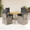 Image de VidaXL Ensemble à Manger 5 Pcs Gris Résine