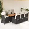 Image de vidaXL Ensemble 9pcs - Noir
