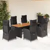 Image de VIDAXL Ensemble de jardin 7pcs - Noir