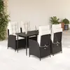 Image de Vidaxl Ensemble à manger jardin - Noir résine tressée