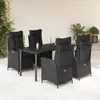 Image de vidaXL Ensemble à Manger 5pcs Noir