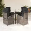 Image de vidaXL Ensemble à manger de jardin 5 pcs Résine tressée - Gris