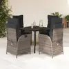 Image de vidaXL Ensemble à manger de jardin 5 pcs - Gris
