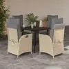 Image de vidaXL Ensemble à manger de jardin 5 pcs - Beige