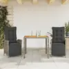 Image de VIDAXL Ensemble à manger de jardin 3 pcs Gris