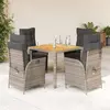 Image de vidaXL Ensemble à manger 5 pcs - Gris