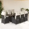 Image de vidaXL Ensemble à manger jardin 9 pcs - Noir