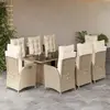 Image de vidaXL Ensemble à Manger Jardin 9 pcs - Poly Rotin