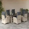 Image de VIDAXL Ensemble à manger de jardin 7 pcs - Gris clair