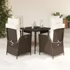 Image de vidaxl Ensemble à manger de jardin 5 pcs - Marron