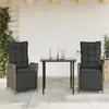 Image de vidaXL Ensemble à Manger 3 pcs - Gris