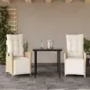 Image de vidaXL Ensemble à manger de jardin 3 pcs - Beige