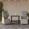 Image de vidaXL Ensemble à manger de jardin et coussins 3 pcs - Mélange Beige
